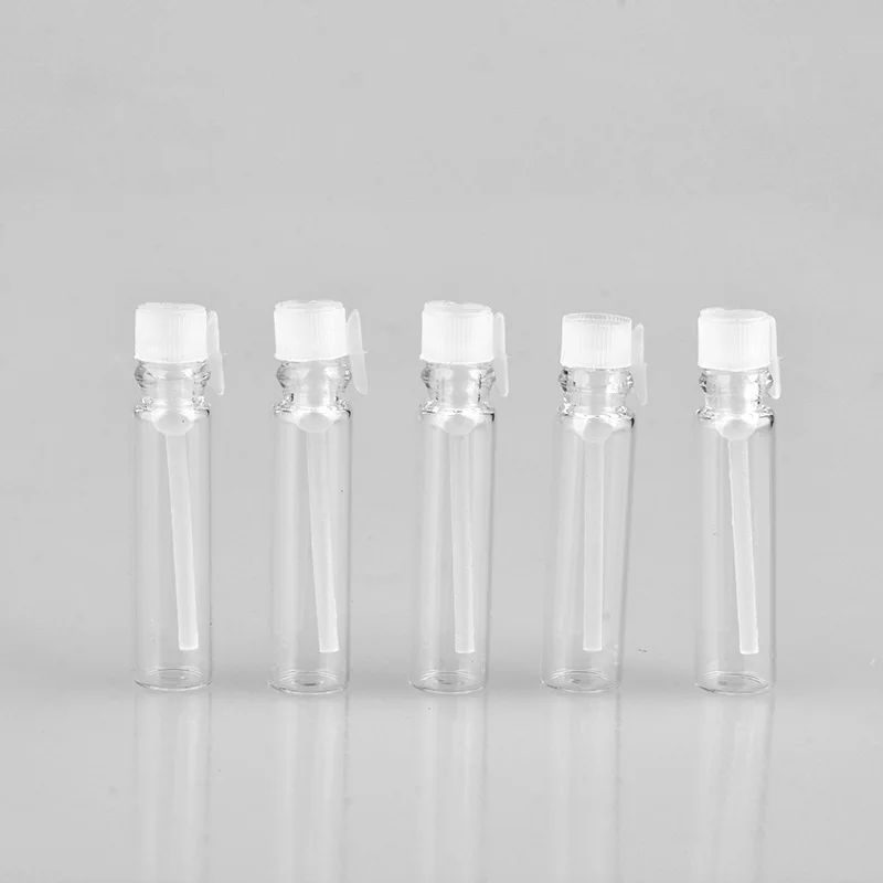 

Hot Sale Cosmetic Packaging 1ml Clear Glass Perfume Sample Vial