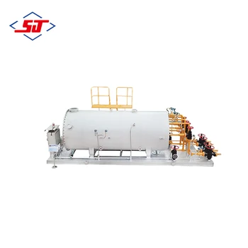 Oilfield manual filling tank with 2 nozzle