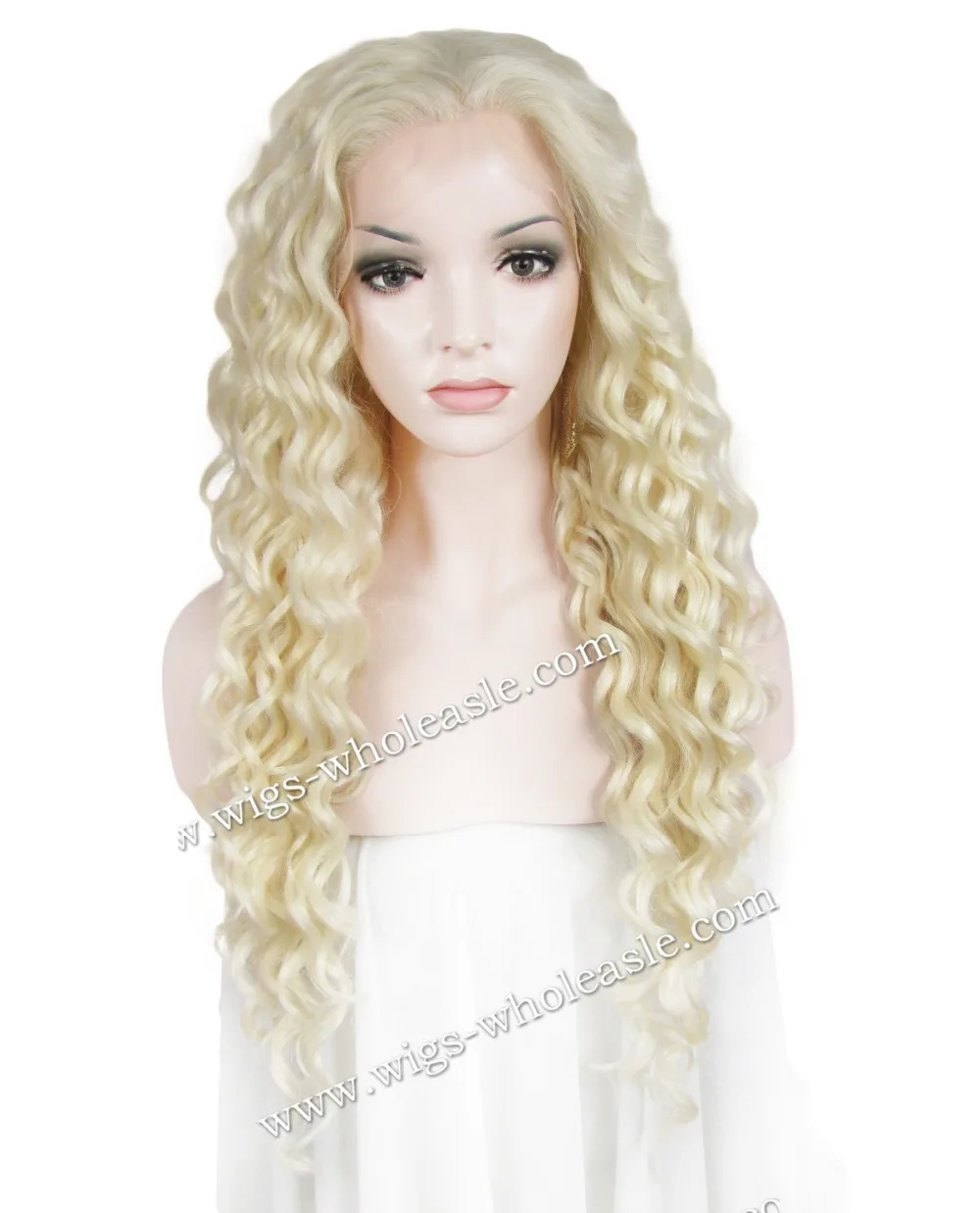 synthetic curly lace front