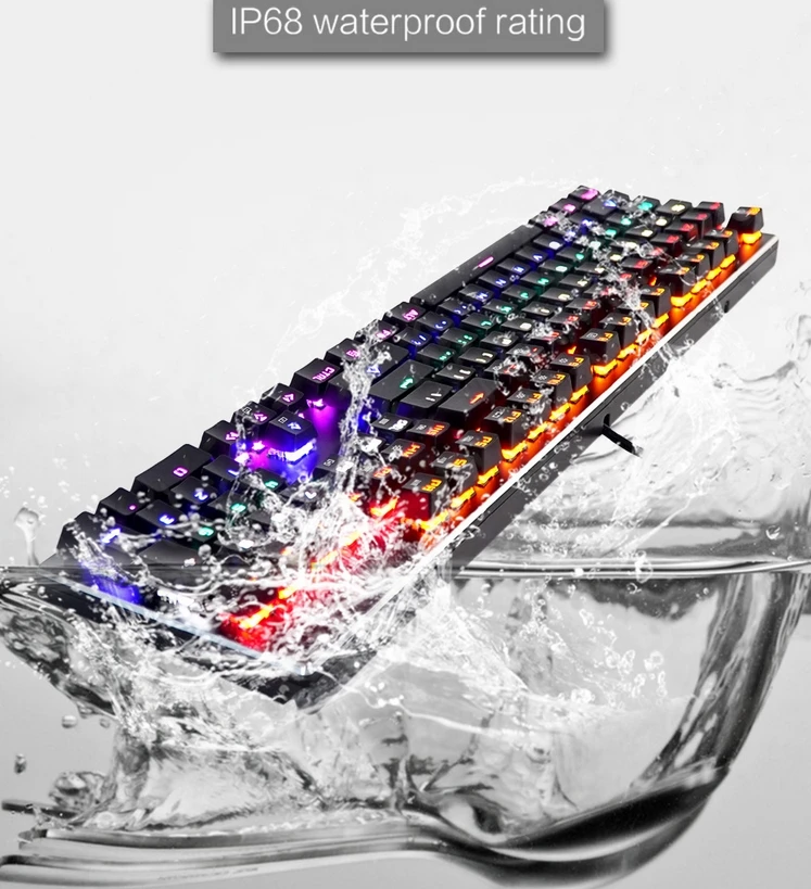 Water Proof Nkey Rollover Mechanical Gaming Keyboard Rgb Backlit