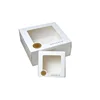 Food Use And Paper Material Food White Card Bread Box With PVC Window