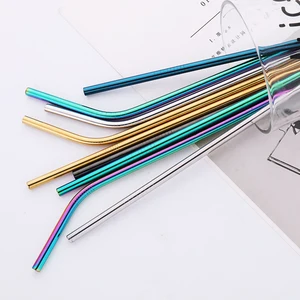 Image of Custom printed drinking straws for various colored stainless steel metal straws