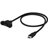 Micro USB Panel Mount Extender Cable,Type C USB Male to Micro USB Female Ear Screw Install the pane Data Cable
