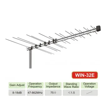 Vhf Ufh 32e Dtmb Hdtv Antena Exterior Tv 32e Yagi Antenna Uhf Vhf