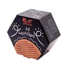 hexagon box die cut fashionable design color print paper box packaging with pvc window customized