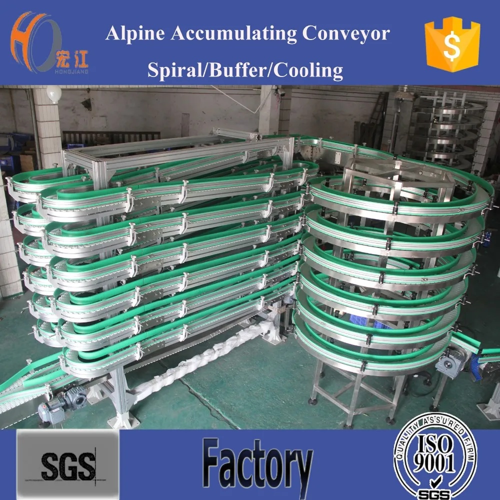 ALPINE ACCUMULATING SPIRAL CONVEYORS FOR COOLING OR DRYING