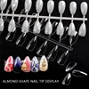 newest design almond shape acrylic nail display nail art practice board tips stick polish color chart display
