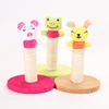 Wholesale cute animal head Plush and Sisal Cat Scratcher Tree