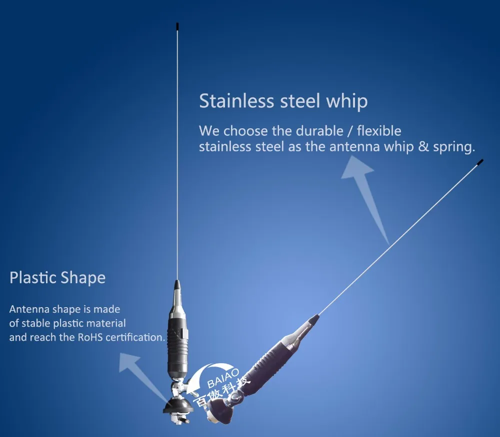 Long Range Cb Antenna 27mhz Antenna At009 Stainless Steel Whip Car