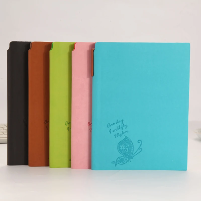 

Professional Custom Printed Cheap Student Classmate Notebook Factory Office School Soft Cover Leather Notebook With Pen Holder, As per picture or as per requirement