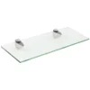 Rectangle tempered glass floating wall mounted shelf