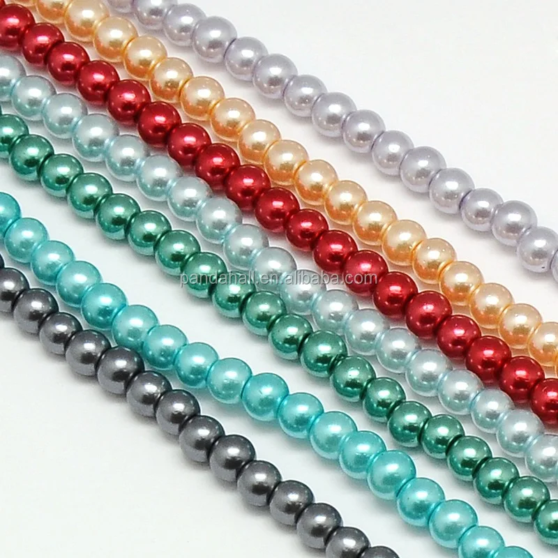 

Pandahall 4 mm Mixed Color Glass Pearl Beads