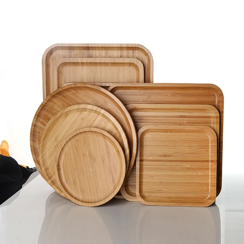 Custom bamboo plate set  making machine bamboo wood plate