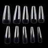 TSZS High Quality 500 PCS Professional Transparent Coffin False Nail Tips Full Cover Artificial Finger Nails Provide Free Sample