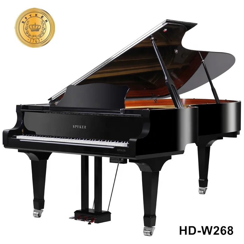 

9 Feet Grand Piano Silent Digital System 88 Keys Graded Hammer Action Weighted Keys for Hotel