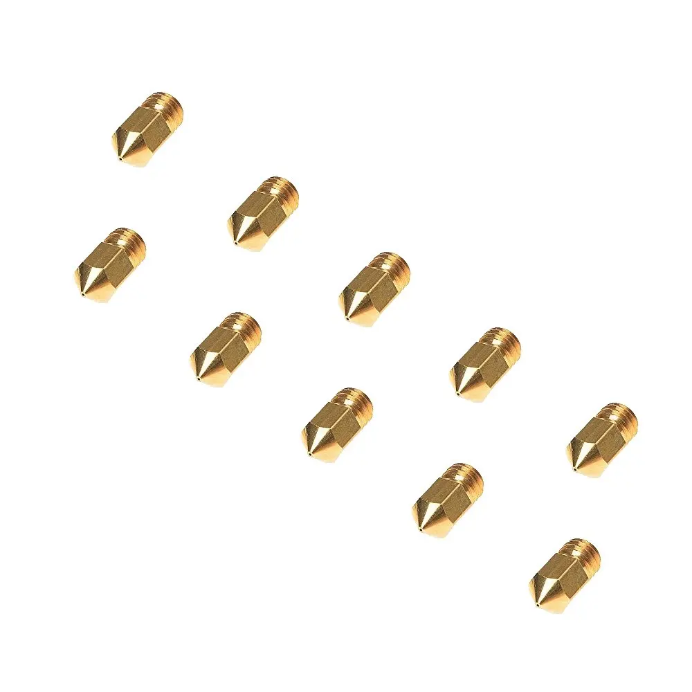 5Pcs 0.4mm Brass Extruder Brass Nozzle Print Heads 5 Pcs 26mm Length 1.75mm Nozzle Inputting Tube for MK8 MakerBot RepRap Prusa I3 3D Printer