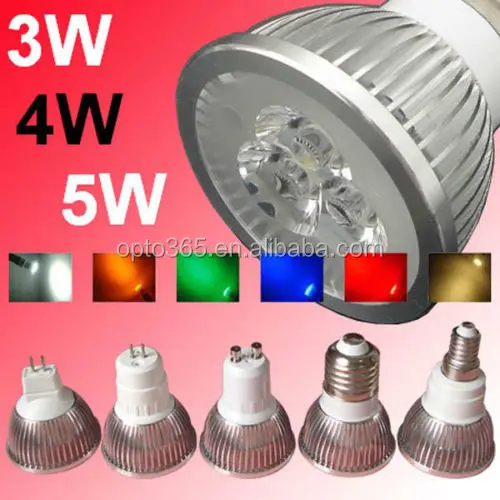 3W 5W LED Spotlight White warm Red Green Blue Yellow E12 E14 E17 E27 GU10 MR16