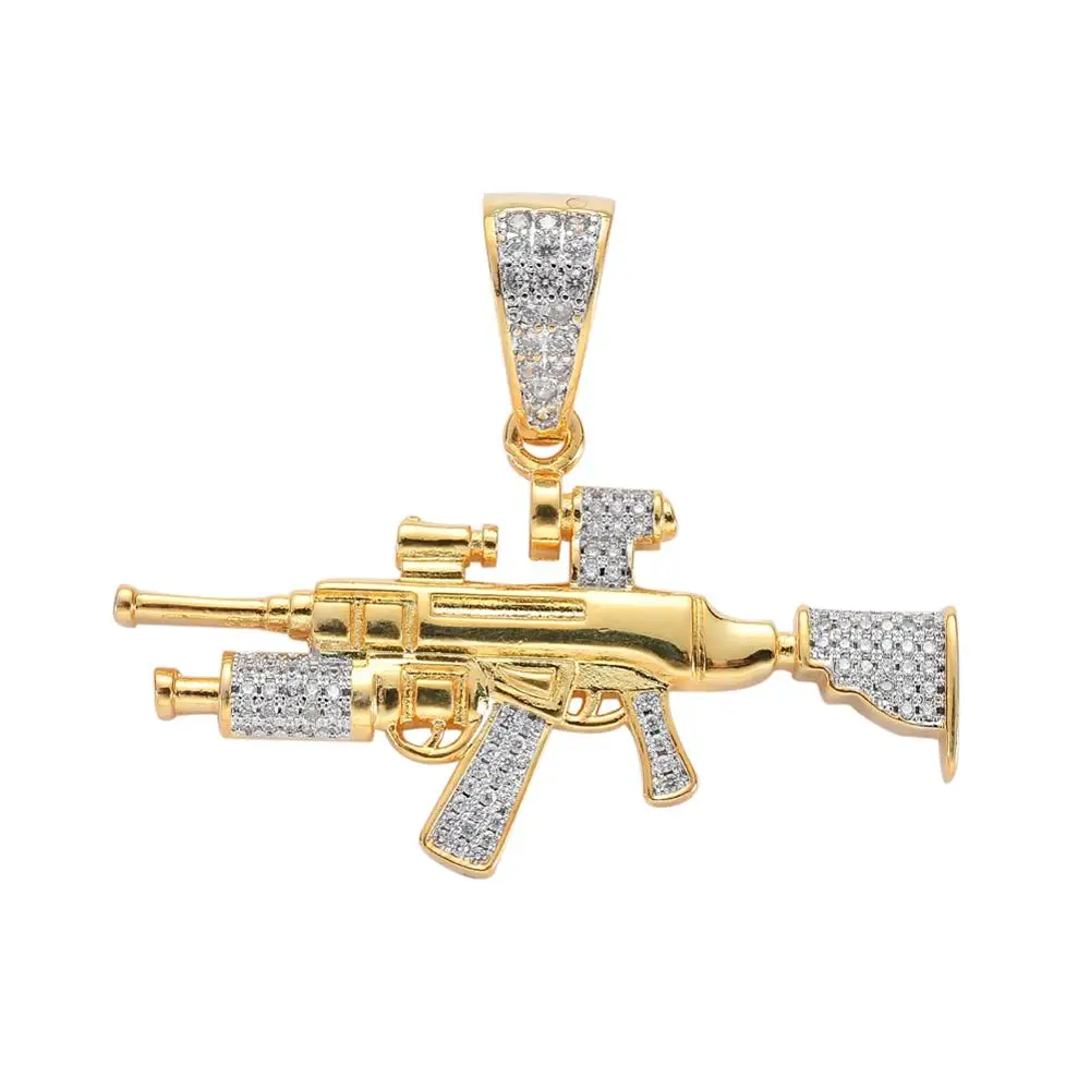 CN061 Hip Hop  Pendant Brass Micro Pave with CZ Stones Necklace Jewelry for Men and Women