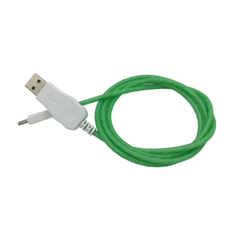 

Online Best Seller Phone Accessory Glow Cable Mobile Phone Flashing Cable, White/ purple/blue/green