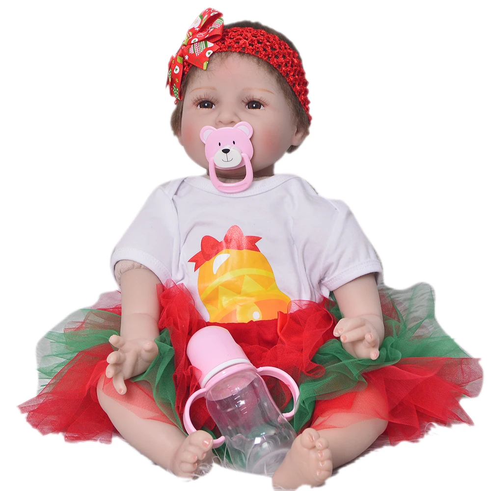 
Wholesale Reborn Doll Girl Baby Newborn Doll 22 Inches 55 cm Lovely Reborn Baby Dolls Silicone Vinyl Kids Playmate Baby Toys 