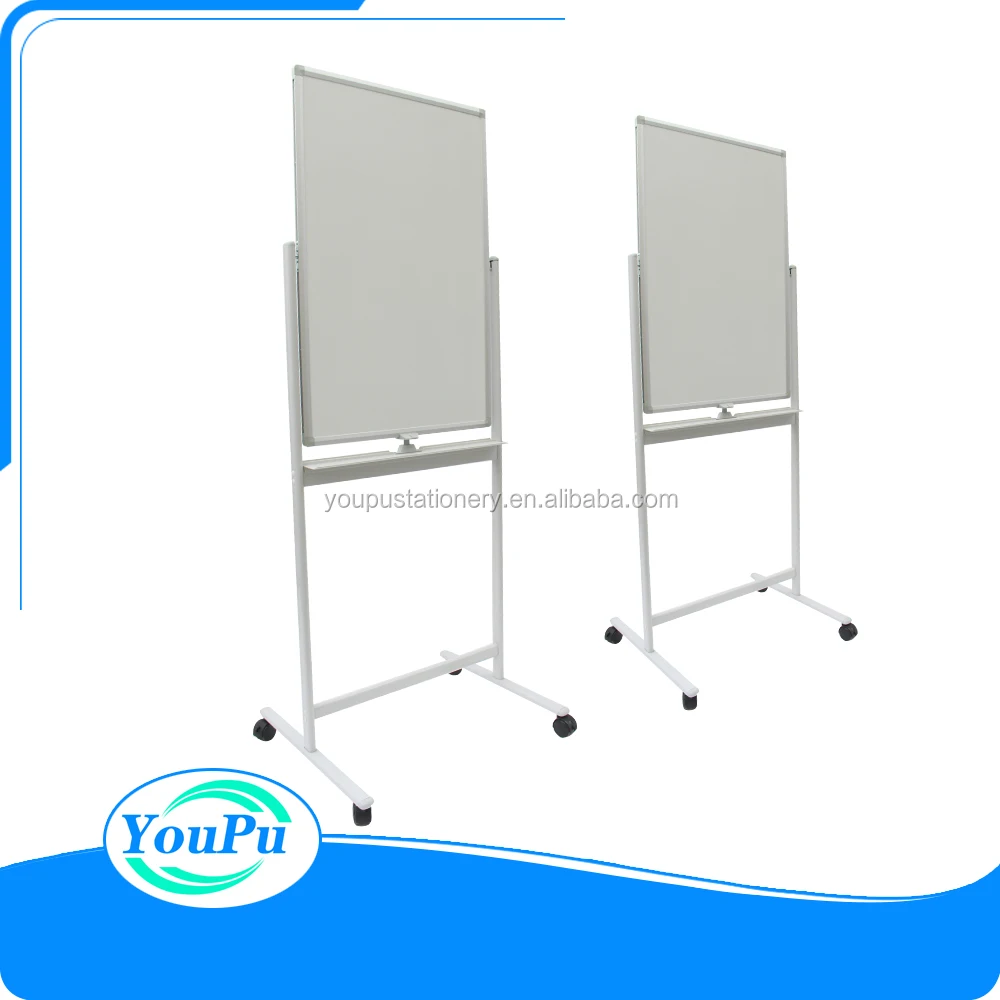 Writing teaching board for importer displayed magnetic mobile pivoting whiteboard