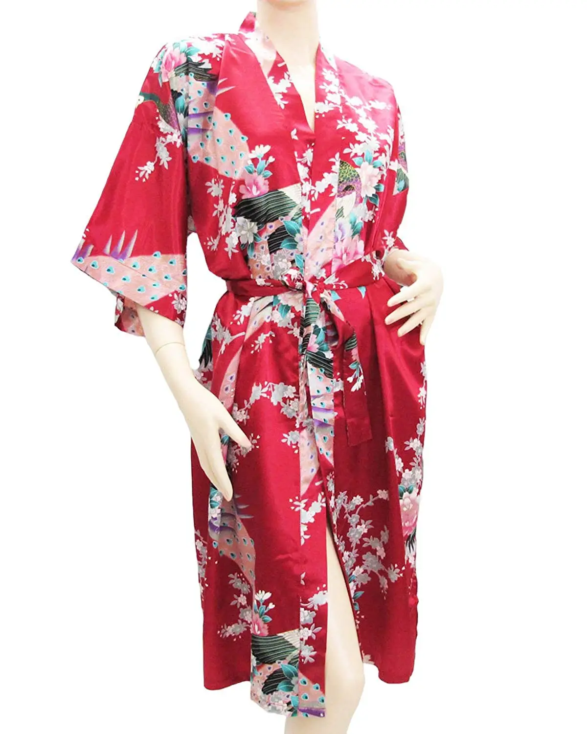 Buy Honest Bee Nice Bathrobe Japanese Lady Kimono Womens Satin Silk ...