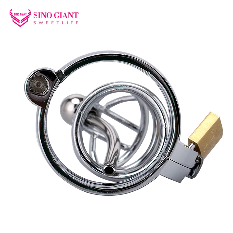 Men Chastity Lock Stainless Steel Male Chastity Device Metal Silver 2883