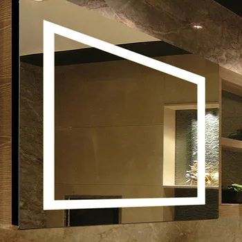 Hotel Bath Vanity LED Lighted Wall Mounted Bathroom Mirrors