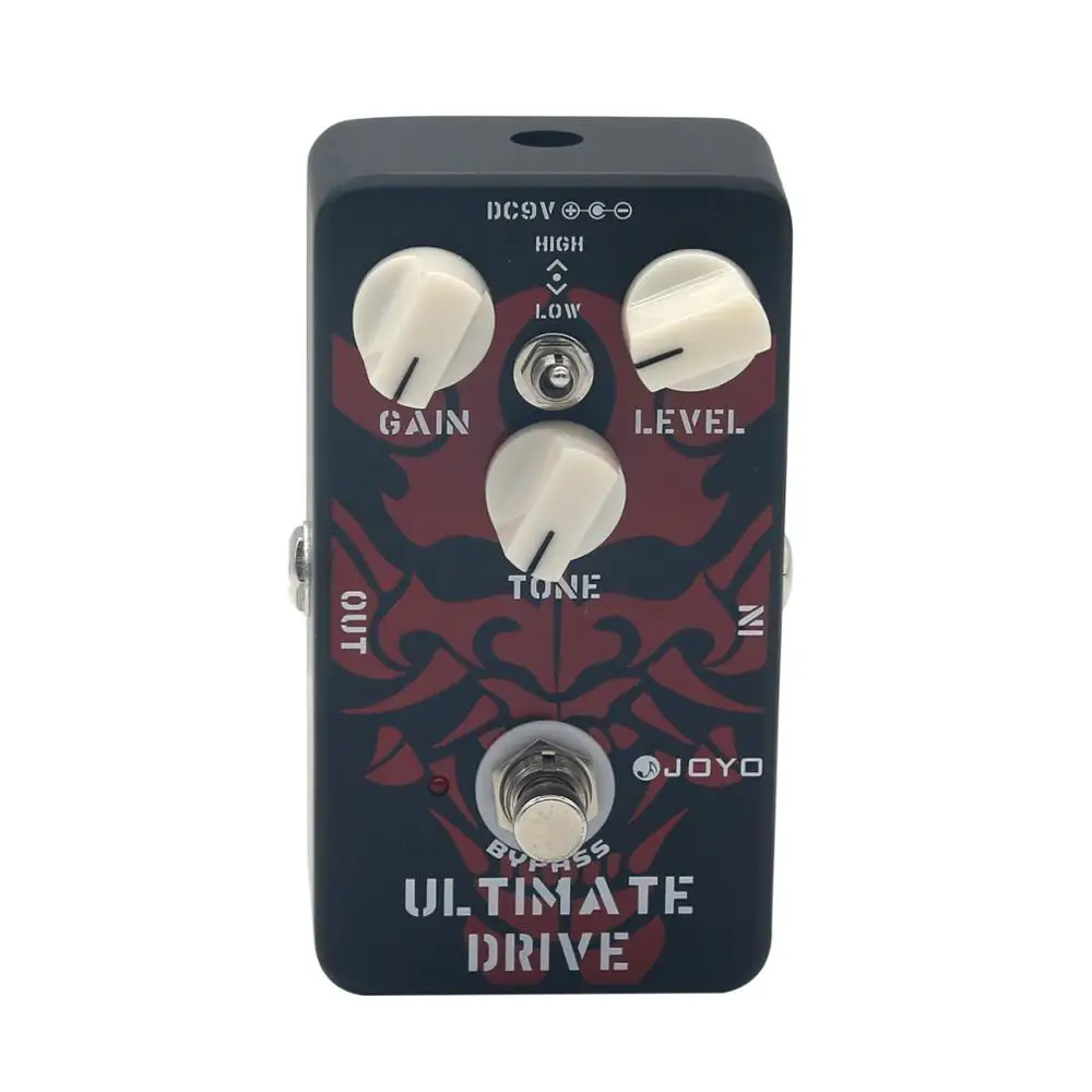 

JOYO JF-02 True Bypass Design Ultimate Drive Guitar Effect Pedal with 3 Knobs, Black & red