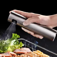 

100ml stainless steel mist pump cooking olive oil vinegar spray for kitchen barbecue