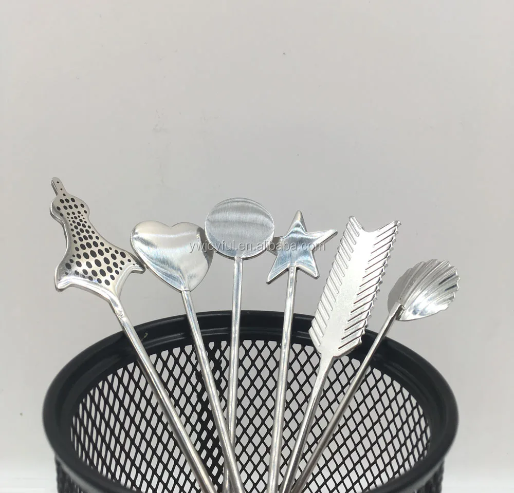 Wholesale Cocktail Picks Stainless Steel Fruit Sticks Bar Tools Drink