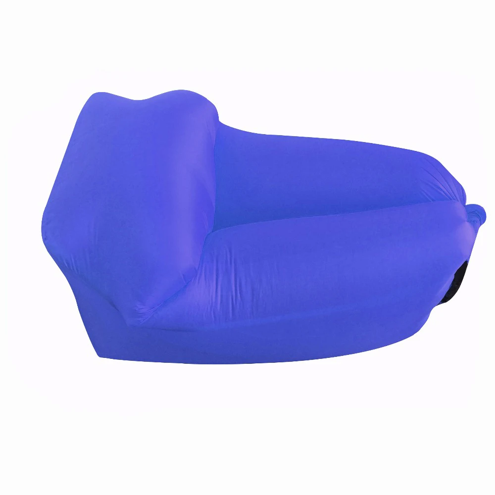 

BD Top quality control Happy Camper inflatable air bag sofa, Blue/ customized