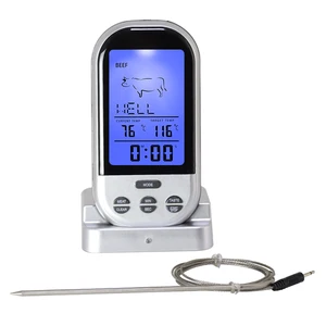 Wireless Sensor Probe Kitchen Oven Food Cooking BBQ Meat Digital Thermometer
