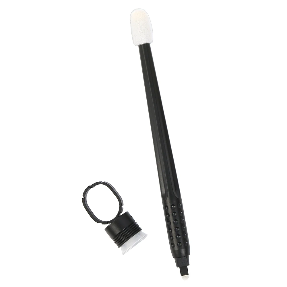 

Lushcolor 18U Shape Disposable Microblading Pen With Sponge Cup For Permanent Makeup, Black