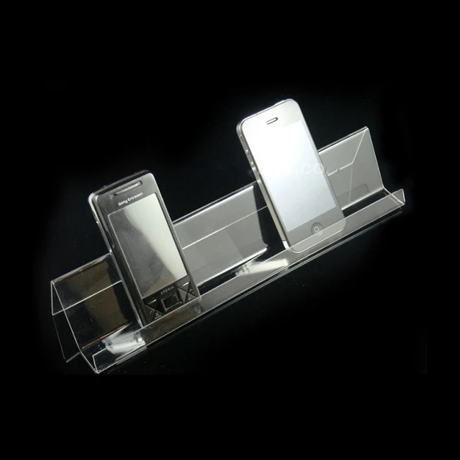 Long Shelf Acrylic Display Rack Holder Mobile Cell Phone Holder Display