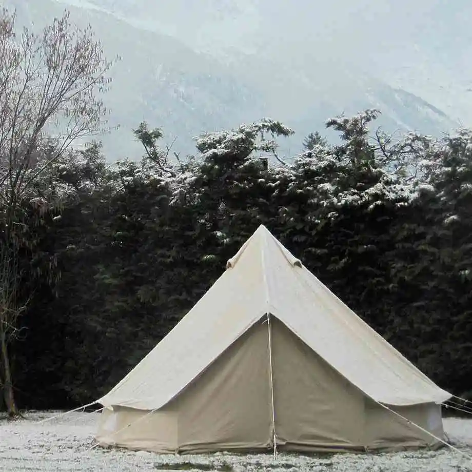 

Heavy duty canvas army tent military bell tent, Beige