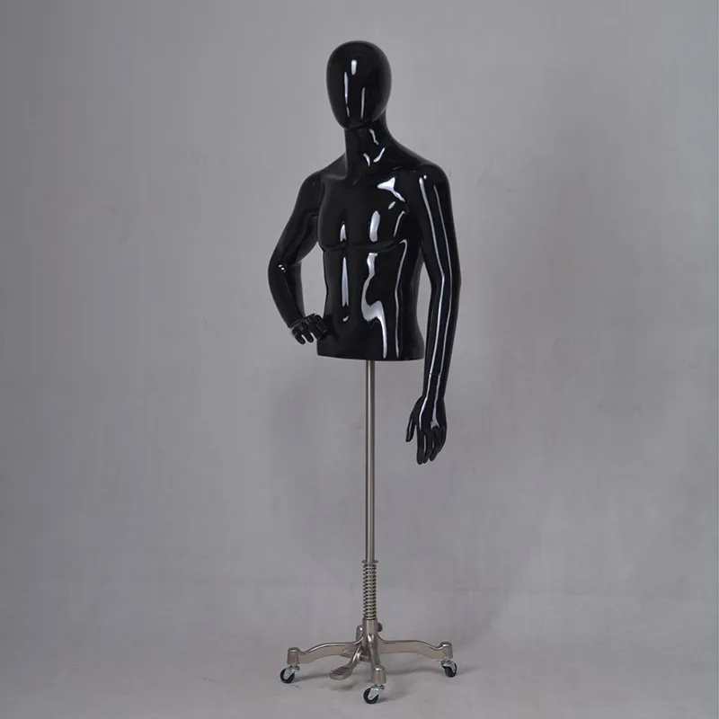 Half Upper Body Male Torso Display Mannequin With Head Stand For Sale
