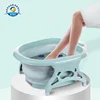 Foldable Foot Bucket Plastic Folding Footbath Soaking Bucket Spa Bath