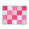 wholesales home textile baby infant toddlers ruffle trimmed patchwork blanket