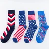 Wholesale custom high quality American flag socks cotton socks