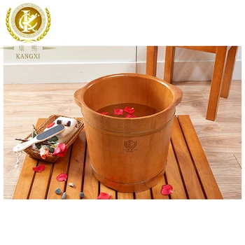 Oak Wood Foot Spa Tub For Soaking Feet Bucket Footbath Oak Wood Foot Spa Tub For Soaking Feet Bucket Footbath Wooden Bath Barrel