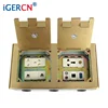 brass alloy opening type floor box with power socket HGD-2702K/15A Rated Current and 110V-250V Rated Voltage sockets