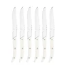 Steak Knives Set Pearl Color Serrated Blade Quality Colour Flatware Table Setting