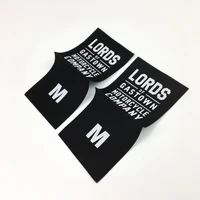 

High-density factory direct center fold custom made clothing woven labels neck tags