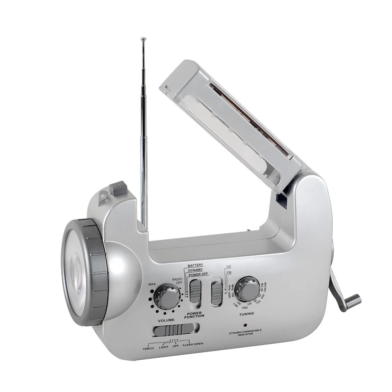 Self Powered Emergency Light Radio With Solar Power And Mobile Phone