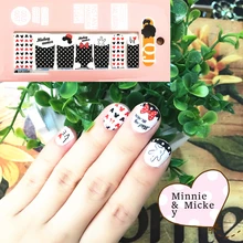 Black Rad mik Mouse child Nail Arts Nail Sticker Waterproof Nail Decal Sticker Gel Polish French