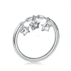 Luxury Jewelry Authentic 925 Sterling Silver Start Cubic Zirconia Rings for Women
