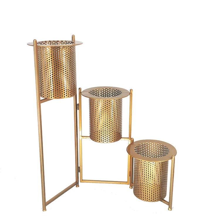 
Foldable galvanized metal Magazine rack golden finishing 