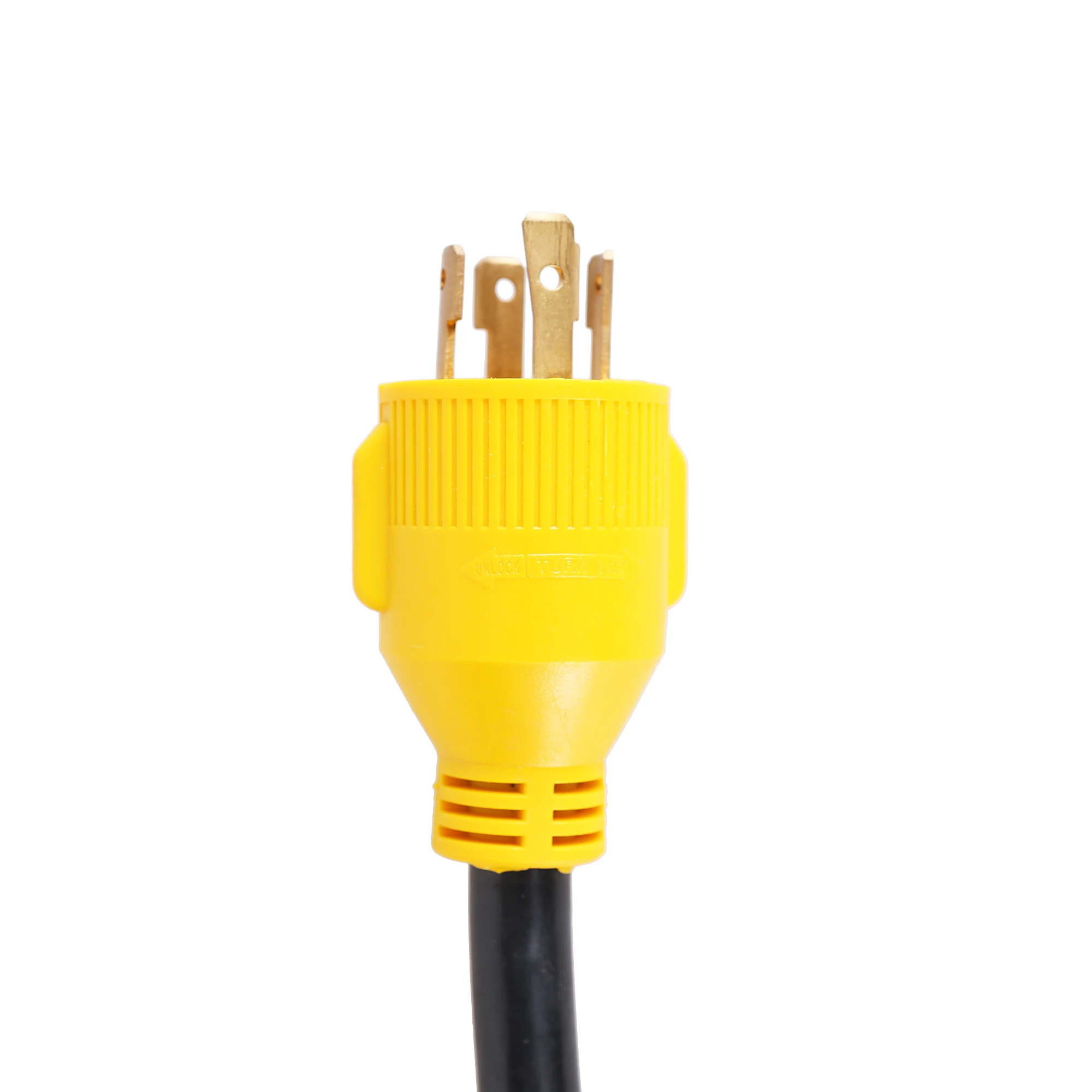40" STW Yellow Twist-to-Lock “Y” Adapter w/ 50A Plug to Two 30A Connectors