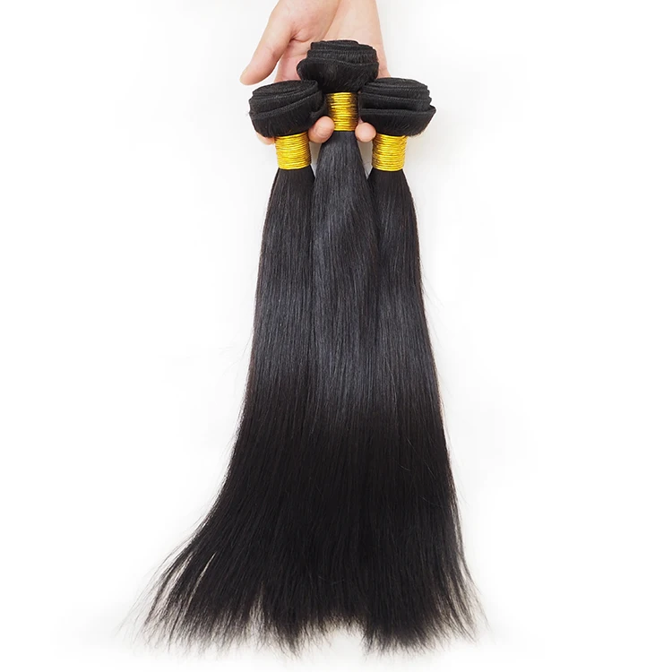 

One donor high quality cheap virgin 8a 9a 10a brazilian hair bundle straight, Natural black